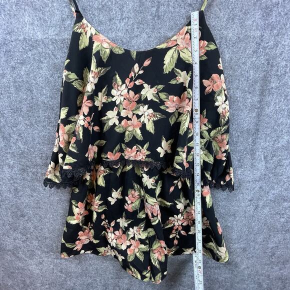 Audrey 3+1 Romper Small Dark Romantic Lace Flowy Summery Tropical Vacation - Picture 5 of 5